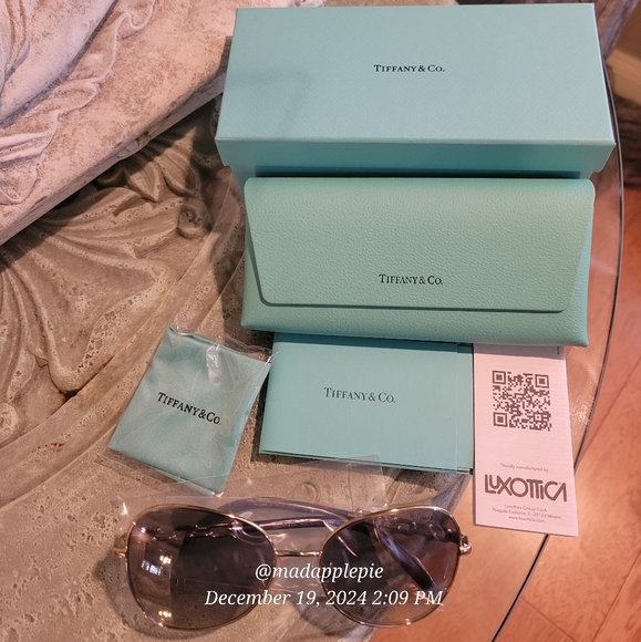 Tiffany & Company TF3086 Pilot Aviator Sunglasses Hardware Link Luxury #128 - Picture 13 of 14